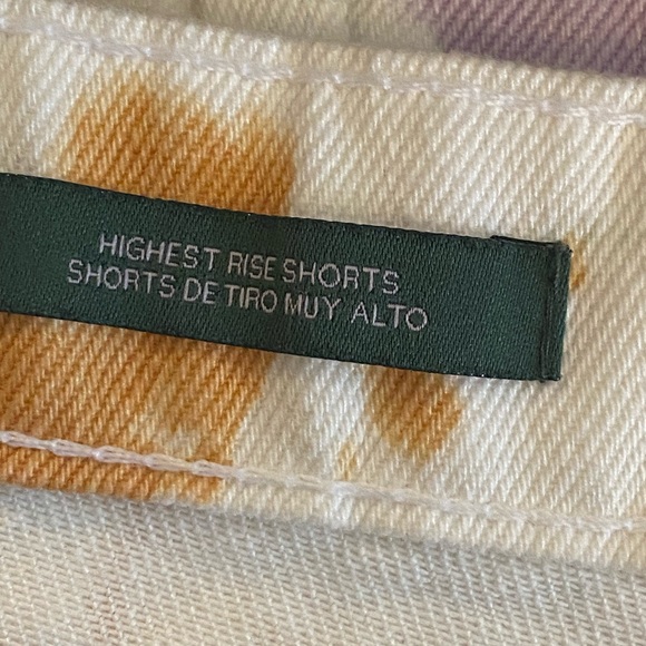 Wild Fable Highest Rise Button-fly Frayed Hem White Paint Splatter Shorts Size 2 - Picture 6 of 13